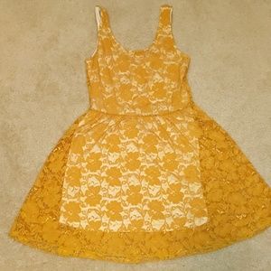 Yellow lace dress